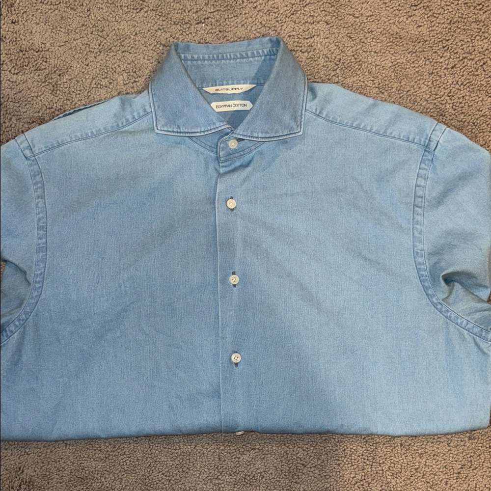 Suitsupply Light Blue Casual Button Down Shirt